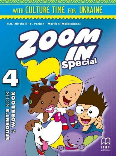 Підручник з англійської мови Zoom in 4 with Culture Time for Ukraine Student's Book + Workbook + CD-ROM